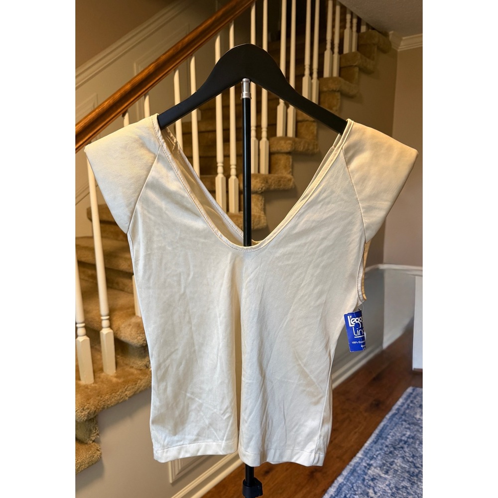 Vintage Leggs Lingerie Beige Nylon V-Neck Camisole Top Style 5884 NWT USA Made
